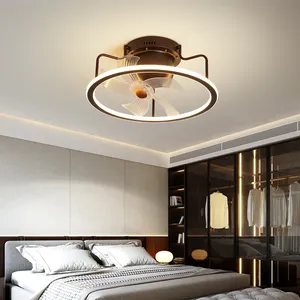 2024 nuova lampada decorativa a tre colori chiari per Hotel con lampadario a 5 pale moderna lampada a controllo remoto a soffitto