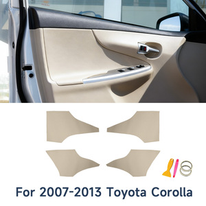 Kit de Revestimiento de Cuero para Panel de Puerta de Toyota Corolla, Negro, 07-13, Modificación, Protección Interior - Product Image 5