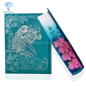 Custom <b>Fabric</b> Cloth Leather Book Printing Service Full Colour Hardcover Gilded Silver Comic Book Printing <b>Sprayed</b> Edge - Product Image 1