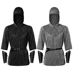 Nouvelle chemise à fausse chaîne pour <span class=keywords><strong>homme</strong></span>, style Templier, pour Halloween et Cosplay, en polyester - Product Image 1