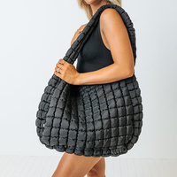 Sac à bandoulière unisexe de créateur personnalisé, grande capacité, couleur unie, style nuage, froncé, décontracté