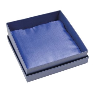 Boîte à bijoux en satin bleu 150X150X40 MM - Product Image 1