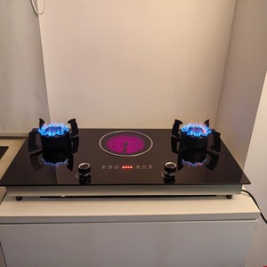 <span class=keywords><strong>Estufa</strong></span> de Gas Integrada con Vitrocerámica <span class=keywords><strong>Eléctrica</strong></span>, de Vidrio Templado, con Doble Uso de Gas y Electricidad - Product Image 1