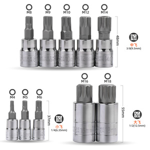 Juego de Llaves de Tubo Tipo M, M4 M5 M6 M8 M9 M10 M12 M14 M16 M18, 1/4 3/8 1/2 Pulgadas, Herramientas de Reparación Automotriz - Product Image 1
