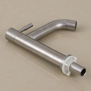 Grifo de Lavabo de Acero Inoxidable de un Solo Orificio, Diseño Minimalista, Instalación en un Solo Orificio - Product Image 2