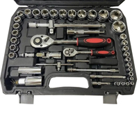 Ensemble d'outils de réparation automobile de 61 pièces, clés, clés hexagonales, poignées à cliquet, outils de mécanique automobile, jeu de douilles, boîte à outils