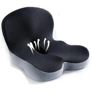 Ergonomic <b>Memory</b> <b>Foam</b> Seat <b>Cushion</b> & Lumbar Support, Office Chair Pad for Back, Tailbone & Sciatica Pain Relief, Coccyx - Product Image 1