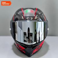 Casque de moto intégral premium avec grande aile arrière, homologué DOT ECE, double visière anti-buée et anti-choc, toutes saisons, pour hommes et femmes