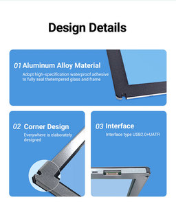 15 inch không thấm nước công nghiệp tương tác <span class=keywords><strong>IR</strong></span> màn hình cảm ứng màn hình cảm ứng đa điểm cảm biến hồng ngoại khung - Product Image 4