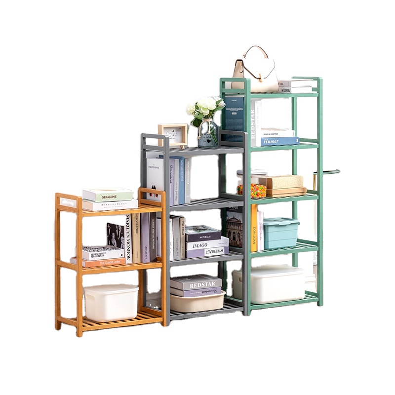 100% Natural Bamboo Simple style Wooden Display Office Bookcase