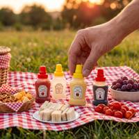 Ensemble de flacons de sauce miniatures de 25 ml |   Bouteilles à presser portables |   Matériel PE de qualité alimentaire pour boîte à bento et accessoires de pique-nique
