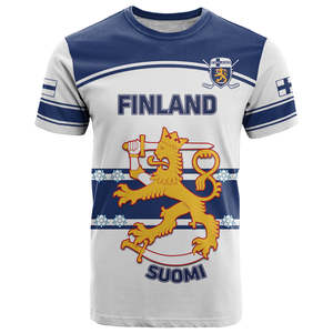2025 promozione a basso prezzo per <span class=keywords><strong>la</strong></span> maglietta sottile e personalizzata della finlandia da uomo <span class=keywords><strong>con</strong></span> <span class=keywords><strong>la</strong></span> bandiera del leone coronata 'una nazione una cultura' - Product Image 3