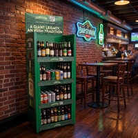 Présentoir de Marque pour Whisky et Bière, Support de Sol Métallique Personnalisable pour la Promotion des Bars Sportifs et des Pubs