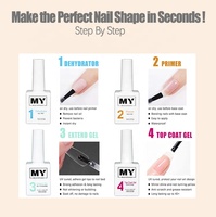 MyBeautyNails Gel Nail Tip Extension Pro Kit couverture complète Press On Nails Clear Apres Gel X Jelly Gelly Tip Gel Nail Tip