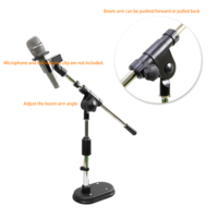 Base réglable robuste K-503-1B 36-49cm hauteur bras de flèche fixe support de microphone en métal pour Studio d'enregistrement Podcast