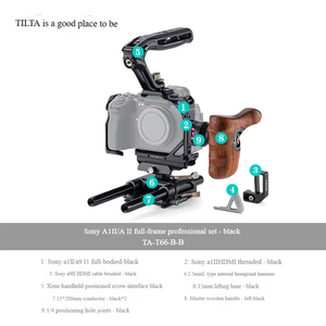 กรงกล้อง TA-T66-FCC-B เอียงสำหรับ <span class=keywords><strong>Sony</strong></span> A1 i/ <span class=keywords><strong>A9</strong></span> III Pro Black Mounts สำหรับ A1 iiii/<span class=keywords><strong>A9</strong></span> III - Product Image 6