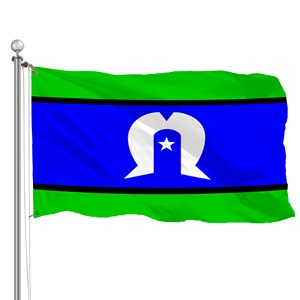 Drapeau en polyester personnalisé de l'île de la Torré, Australie, 3x5 pieds, imprimé numériquement, bannière indigène pour festival du patrimoine, vente en gros - Product Image 1