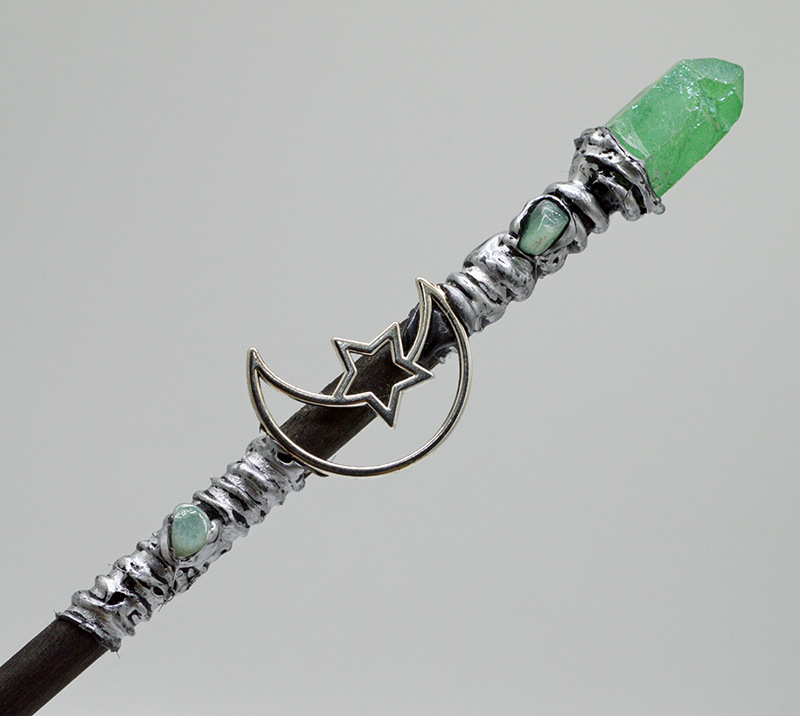Argent unique tête no.27 lune étoile creuse accessoires dongling