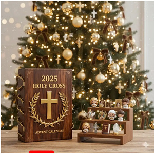 Holy Cross 2025 <b>Advent</b> <b>Calendar</b> Acrylic Pendant Set Doll Figurines Indoor Christmas Decor - Product Image 1