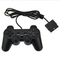 Paket 2 Kontroler PS2 Joystick Berkabel PS2/PS2 Slim/PS1 |   Getaran Ganda Sinyal Stabil Tinggi Hitam