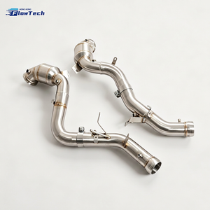 Downpipe de course en acier inoxydable 304 haute performance pour Mercedes Benz GT63 GT63S X290 M177 4.0L V8 bi-turbo, échappement à haut débit - Product Image 6