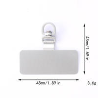 Attache de téléphone portable en acier inoxydable avec logo personnalisé, patch détachable anti-perte et connecteur rotatif à 360°