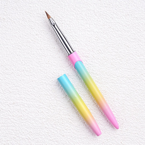 גודל ארה "ב מותאם אישית קיצוני מסמר מברשת אקריליק קולינסקי מתכת צבעונית ידית 100% קולינסקי שיער אקריליק מסמר אמנות מברשת - Product Image 4