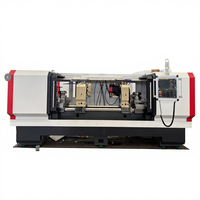 Torno de Banco Horizontal CNC de Doble Husillo para Trabajo Mediano, Máquina de Control Numérico Computarizado para Metalurgia