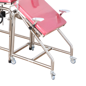 Lettino Ginecologico in Acciaio Inossidabile Durevole, Tavolo Operatorio Regolabile Manualmente, Letto per Parto <span class=keywords><strong>Ostetrico</strong></span> Confortevole - Product Image 4