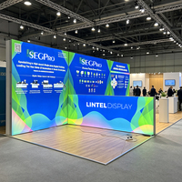 Boîtes lumineuses publicitaires Lintel pour salons professionnels, stand d'exposition en tissu avec éclairage LED, stand modulaire à montage sans outils