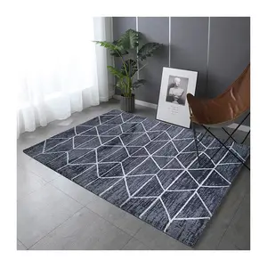 Machine made polyester tapete microfiber shaggy carpet modern design area rugs for living room
