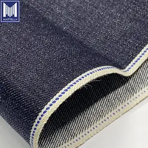 100% Baumwolle Rohmaterial 14 15-16oz schwerer japanischer Denim-Stoff mit Web kante