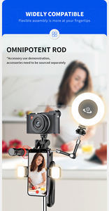 C07 Venta caliente 360 Rotación Equipo de podcast de mano Soporte de teléfono <span class=keywords><strong>celular</strong></span> Soporte de trípode Expansión <span class=keywords><strong>2</strong></span> <span class=keywords><strong>metros</strong></span> trípode selfie stick - Product Image 6