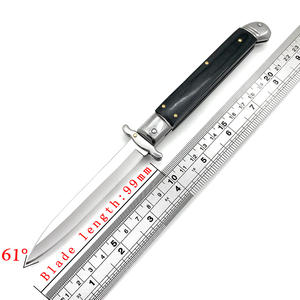 AKC <span class=keywords><strong>Italie</strong></span> Couteau pliant en acier inoxydable Manche en bois noir Multi-Tool Self-Defence <span class=keywords><strong>Camping</strong></span> Accessoire OEM Personnalisable DIY Combat - Product Image 2