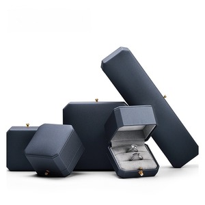 Caja de joyería personalizada, caja de almacenamiento de joyas, caja octogonal para embalaje de joyas, gris oscuro - Product Image 1