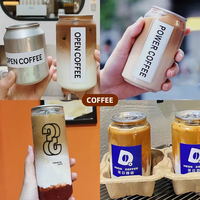 Bouteilles transparentes en PET de 250 ml, 330 ml, 500 ml pour boissons gazeuses, jus et sodas, avec couvercle, jetables