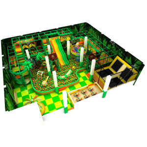 Pokiddo Área de juegos interior estilo <span class=keywords><strong>jungla</strong></span> vibrante personalizada con piscinas de <span class=keywords><strong>bolas</strong></span> y toboganes - Product Image 1
