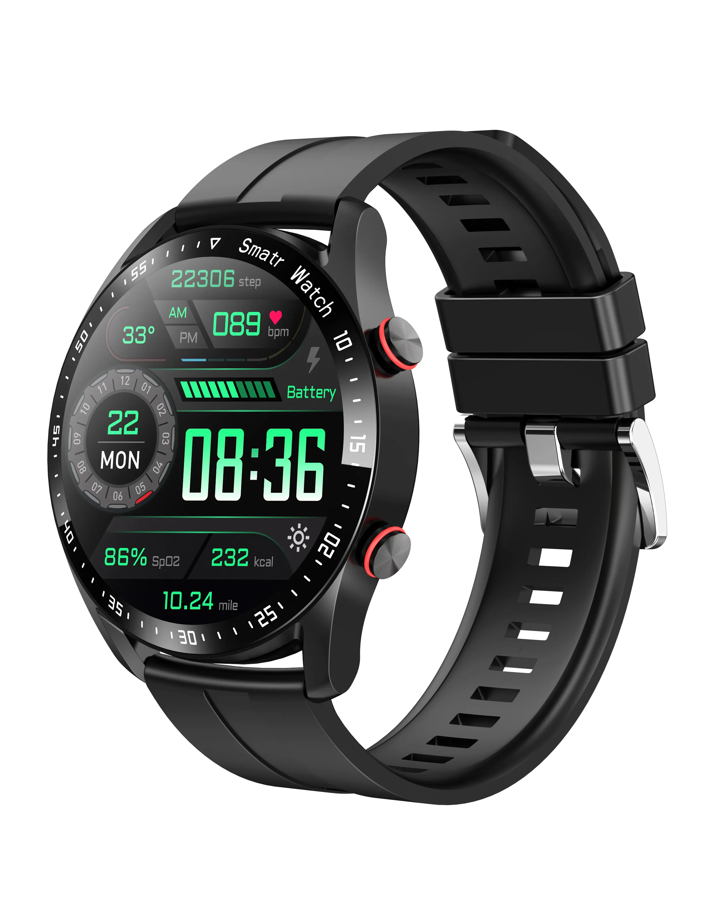 Sport Round Screen Smartwatch HW20 Luxus Smart Armband Neu kommende Sprach steuerung Dialer Herzfrequenz Bluts auer stoff Smart Band