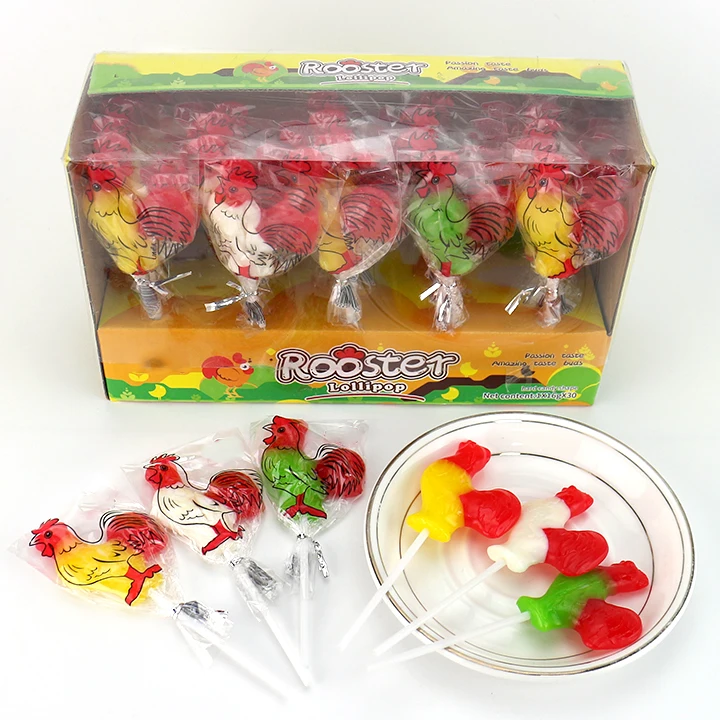 rooster shape lollipop