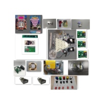 Kit DIY de machine de flipper à 7 billes à monnayeur, en fibre de verre et acrylique, personnalisable, avec pousse-pièces