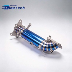 Tuyau d'échappement droit FlowTech professionnel de haute qualité en titane poli miroir pour Civic Type-R FL5 - Product Image 3