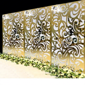 Wedding Gold Rose Laser Cut Frames Panels Wholesale Metal Gold Wedding Arches Customized <b>Stage</b> Decor <b>Props</b> Laser Cut Panels USA - Product Image 1