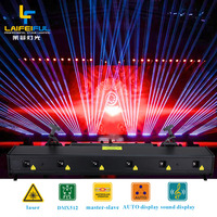Projecteur de lumière laser d'animation à 6 têtes IP66 étanche DJ Disco éclairage de scène Bar Club Party Effect Light avec DMX 512