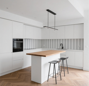 BALOM Diseños <span class=keywords><strong>de</strong></span> estilo minimalista moderno Pequeños Muebles personalizados completos para el hogar Unidad <span class=keywords><strong>de</strong></span> melamina en forma <span class=keywords><strong>de</strong></span> L Gabinetes <span class=keywords><strong>Cocina</strong></span> con fregadero - Product Image 3