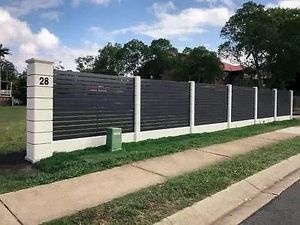 Tùy Chỉnh Hiện Đại Khu Dân Cư Phong Cách Sân Màu Đen Kim Loại Nhôm Slat Hàng Rào Tấm <span class=keywords><strong>DIY</strong></span> Hợp Kim <span class=keywords><strong>Trellis</strong></span> & Cổng - Product Image 5