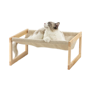 <span class=keywords><strong>FUKUMARU</strong></span> 21X16.5 pouces grand extérieur en bois écologique chat hamac respirant chien chat lit gravure surélevée meubles pour animaux de compagnie - Product Image 6