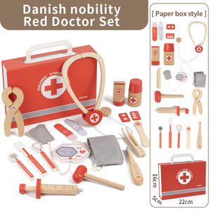 Éducation précoce bois Simulation Playhouse ensemble danois rouge docteur jeu <span class=keywords><strong>de</strong></span> rôle <span class=keywords><strong>jouet</strong></span> éducatif Juguetes <span class=keywords><strong>De</strong></span> docteur ensemble - Product Image 6