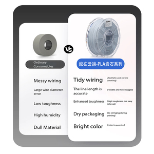 Filament d'imprimante 3D ANTINSKY PLA Rock 1KG, surface mate, plusieurs couleurs disponibles, offrant une texture de surface givrée subtile - Product Image 3