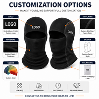 Gorro de punto de tres agujas de moda para comercio exterior, de Spandex/Poliéster, tipo pasamontañas, para ciclismo, resistente al frío, con logo bordado, unisex, para exteriores.