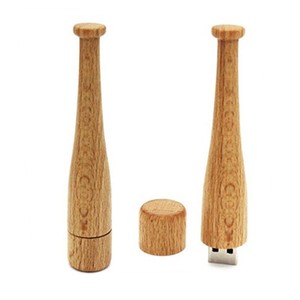Nhà máy trực tiếp 64G sáng tạo USB Flash Drive 32G/16G khắc logo bóng chày thiết kế Quảng cáo bằng gỗ USB Flash Drive tùy chỉnh - Product Image 1
